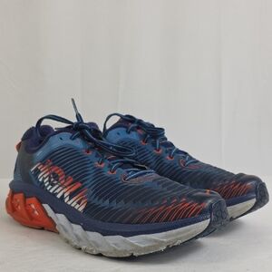 Hoka Arahi Bleu And Orange Men's Running Shoes